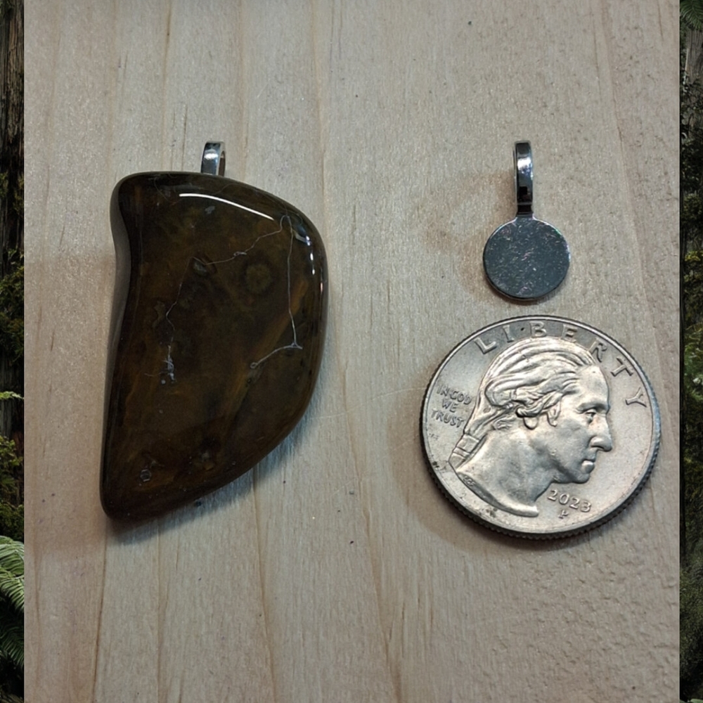Unique Brown Stone Pendant